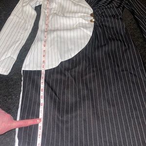 Woman’s size Large pin stripe zip up dress